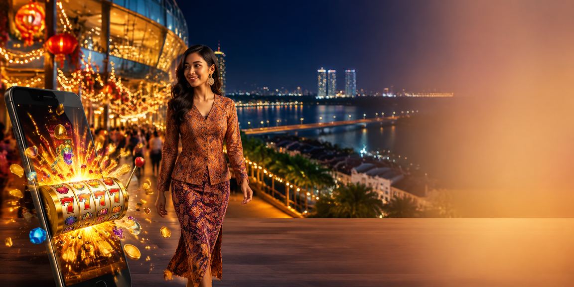 Mesin slot dengan corak batik di Johor, Malaysia